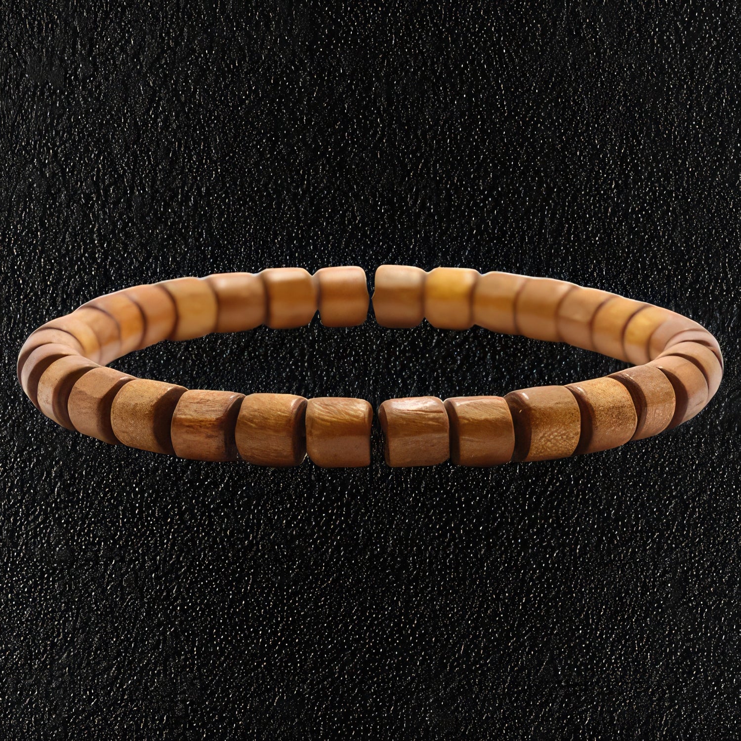 Tan Wooden Bead Bracelets