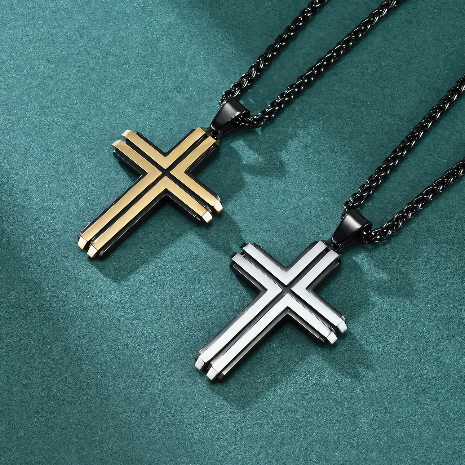 Men's Modern Style Cross & Necklace