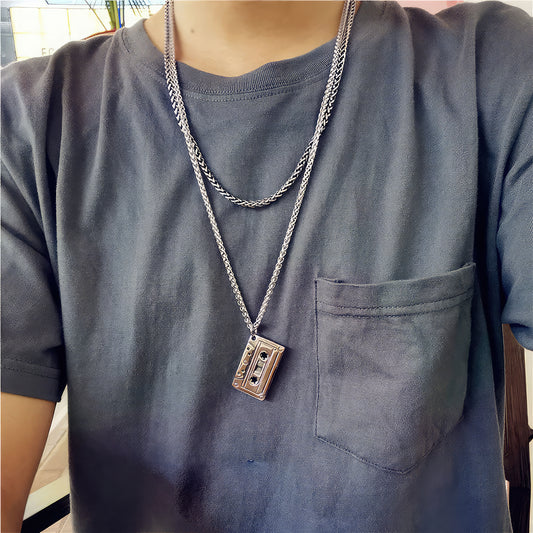 Music Fans Cassette Pendant Necklace