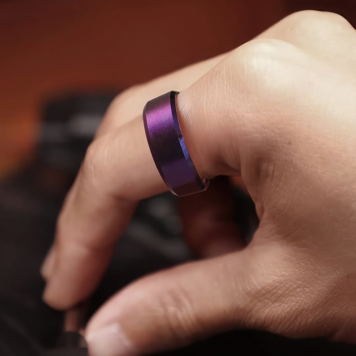 Stainless Steel Purple Ring