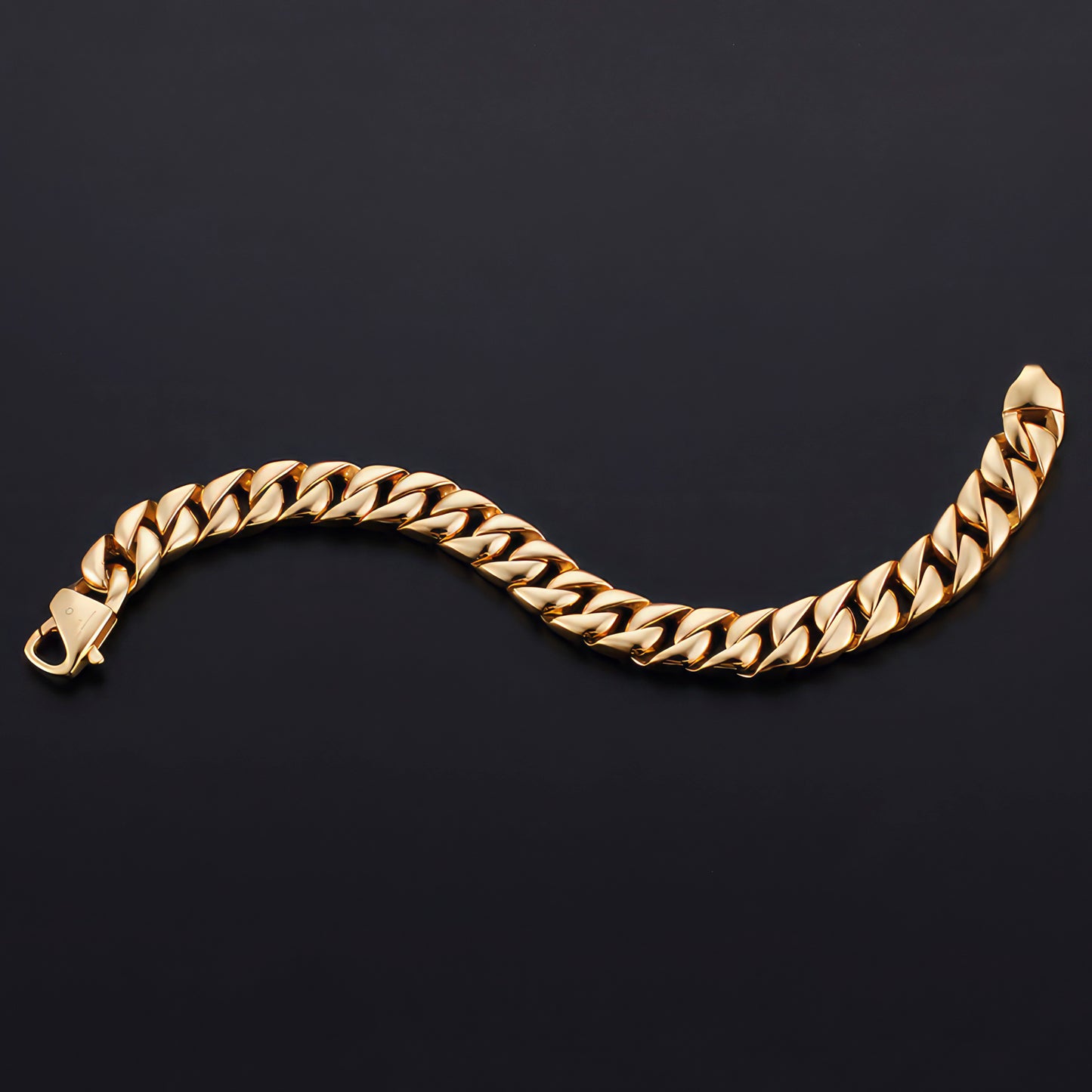 Man's Rounded Link Cuban Curb Bracelet