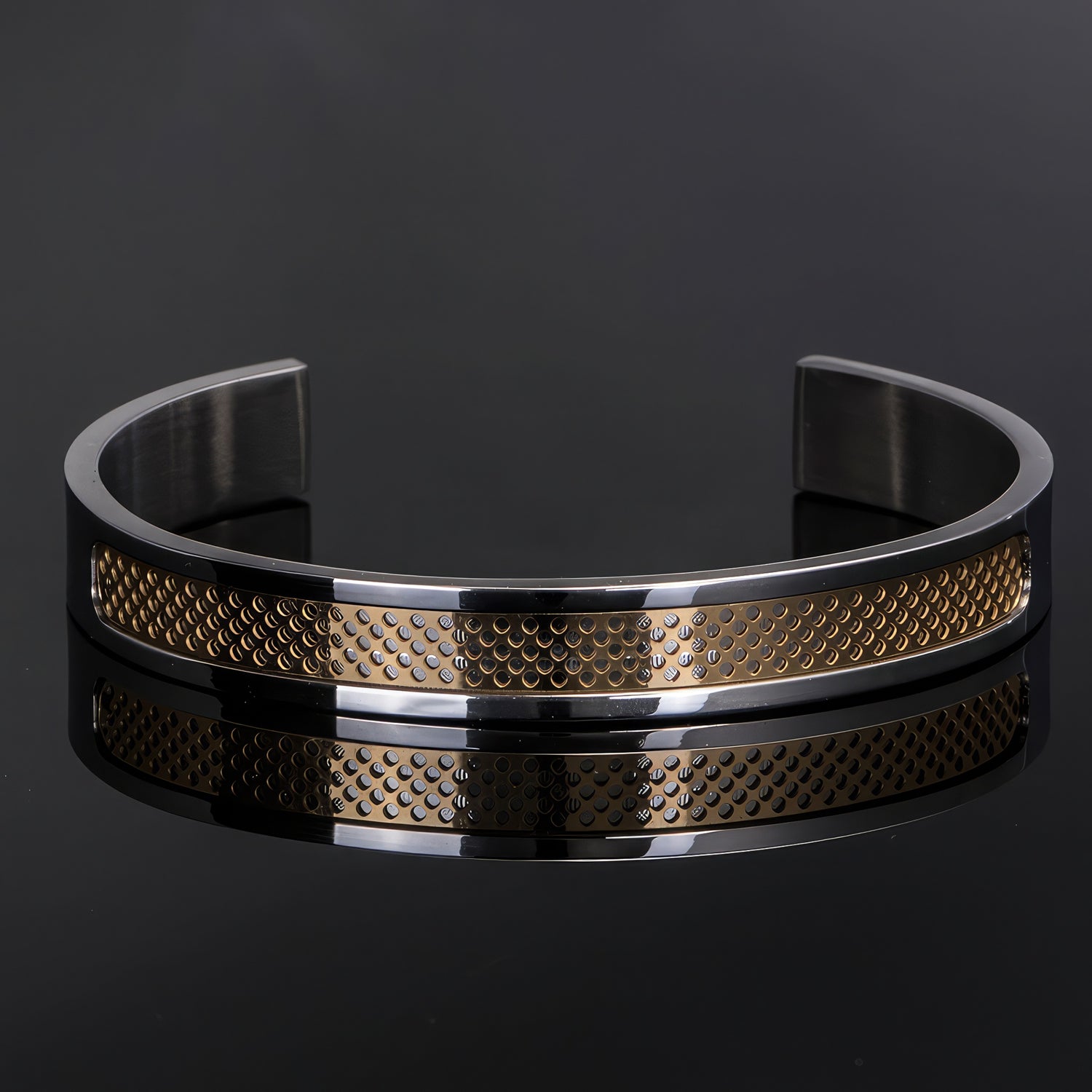 Grill Faced Steel Bangle