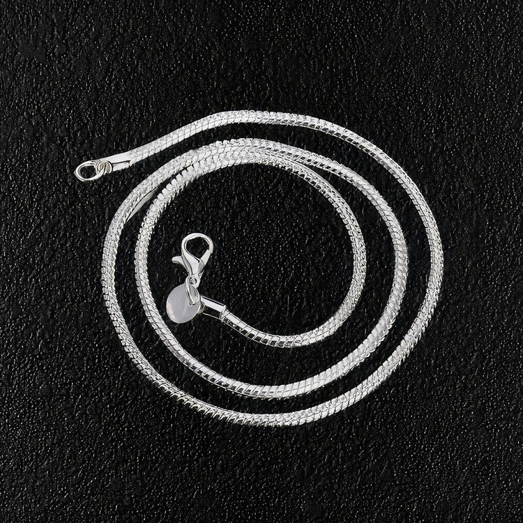 Sterling Silver Snake Chain Necklace For Men