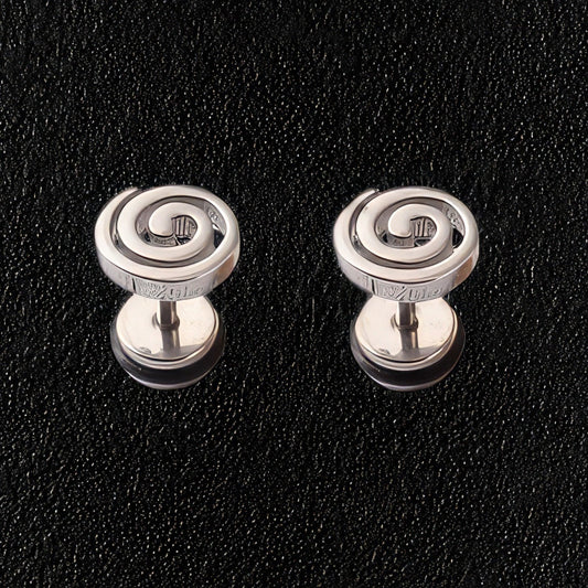 Men's Silver Swirl Earrings