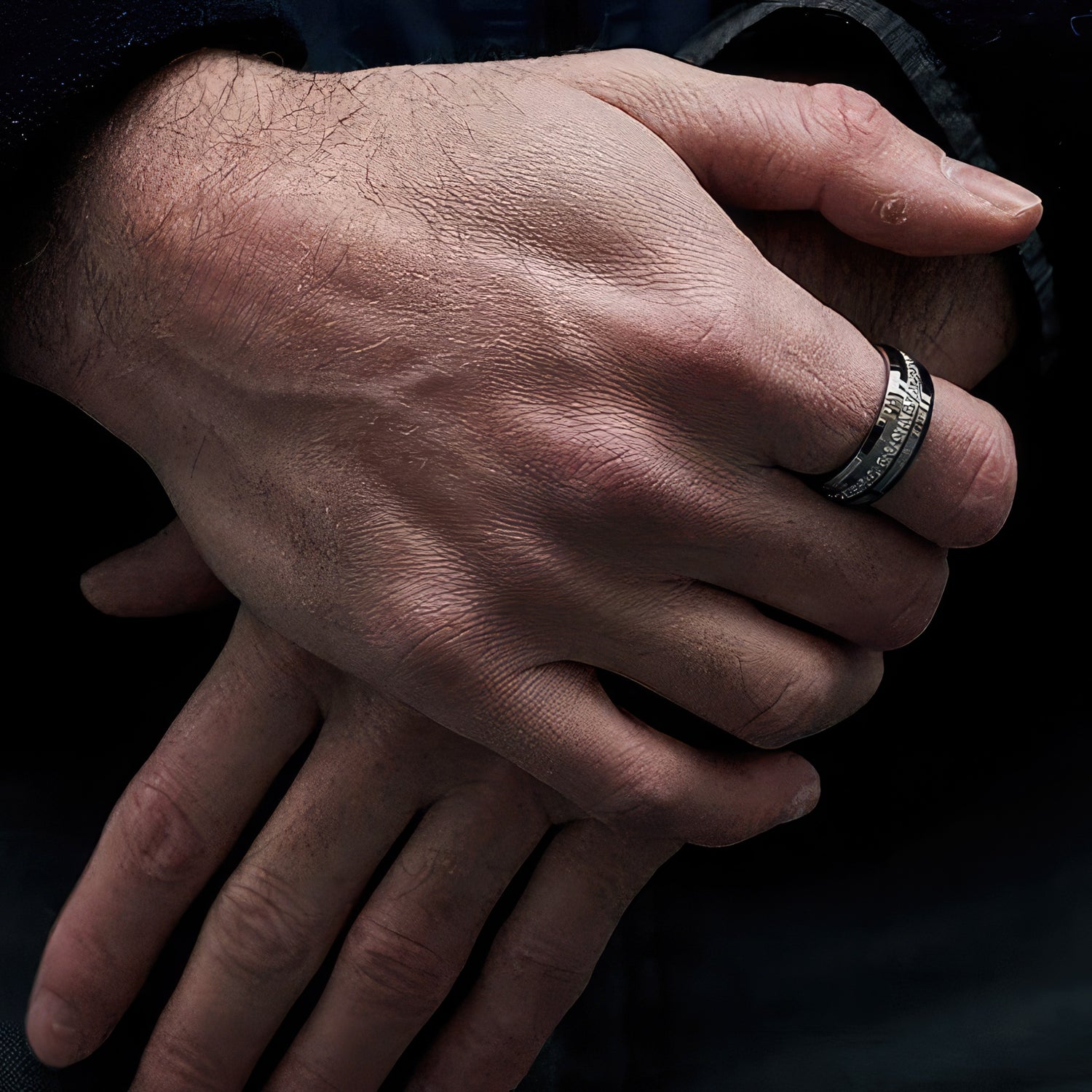 Men's Tungsten Engagement Bling Ring