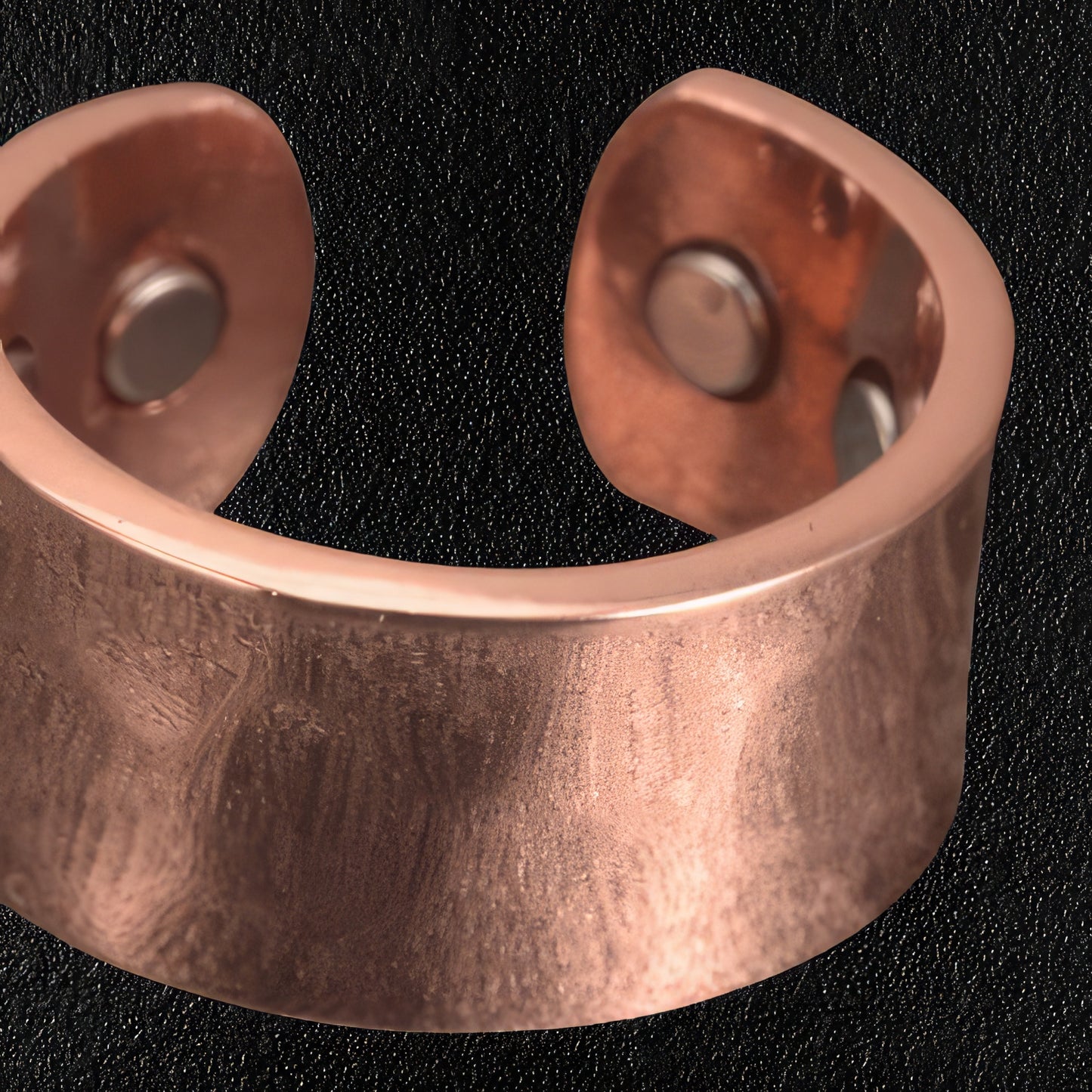 Wide Concave Pure Copper Ring