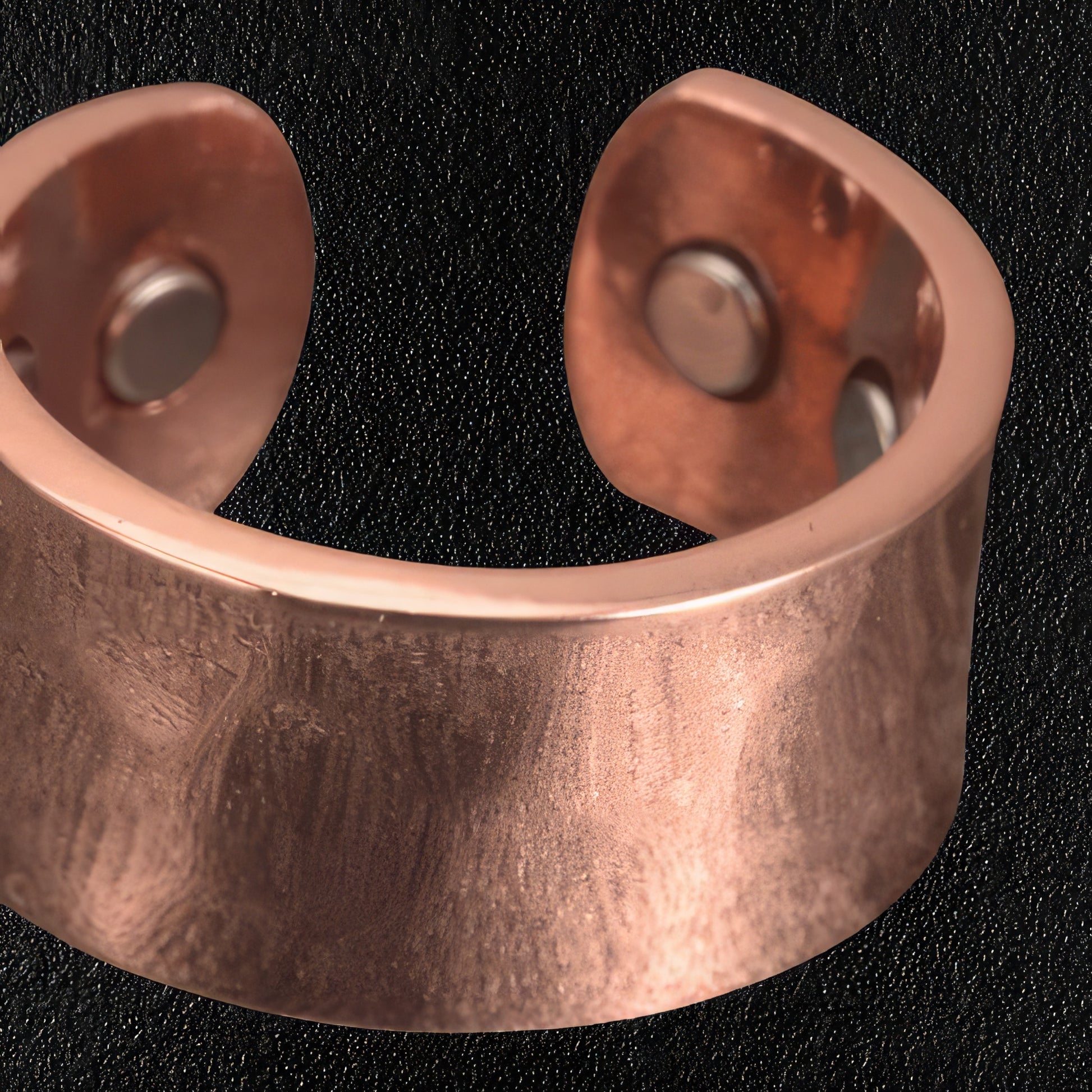 Wide Concave Pure Copper Ring