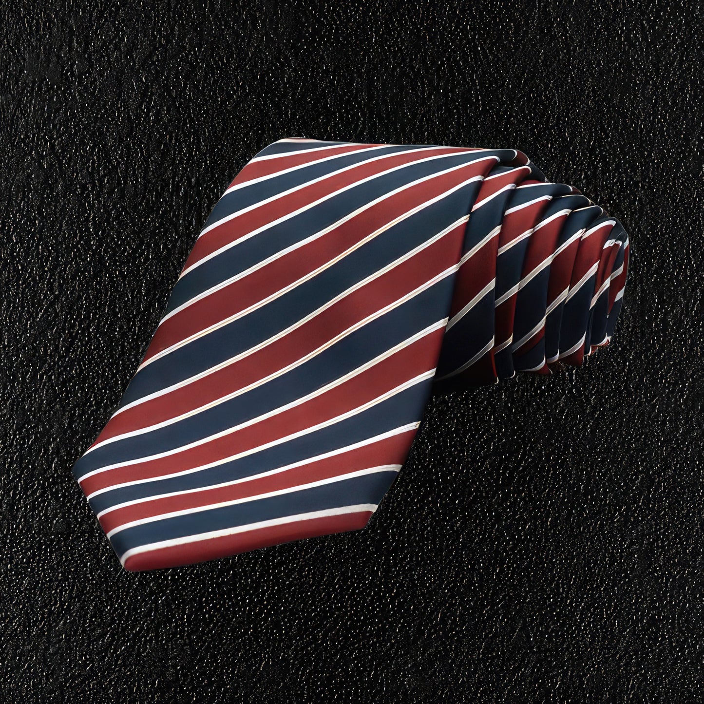 Red White Blue Striped 
Business Tie