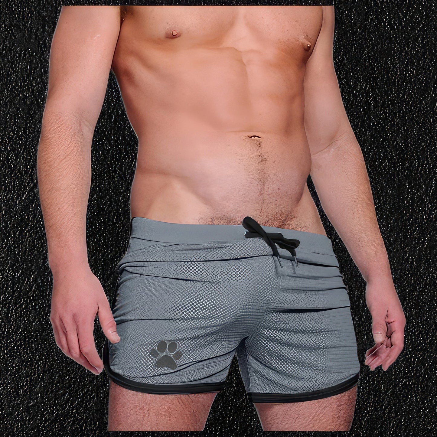 Love Me Love My Puppy Shorts - Gray