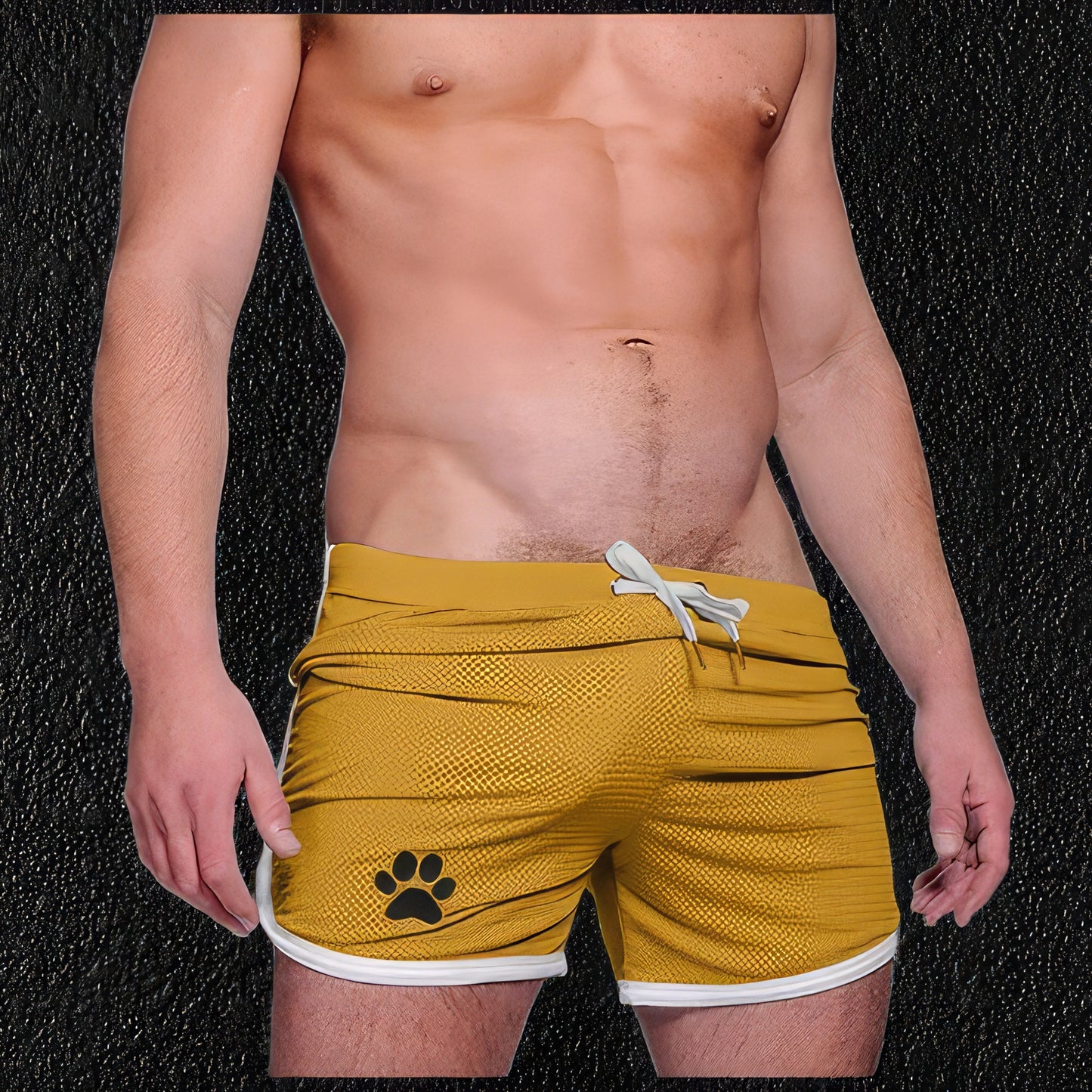 Love Me Love My Puppy Shorts - Yellow