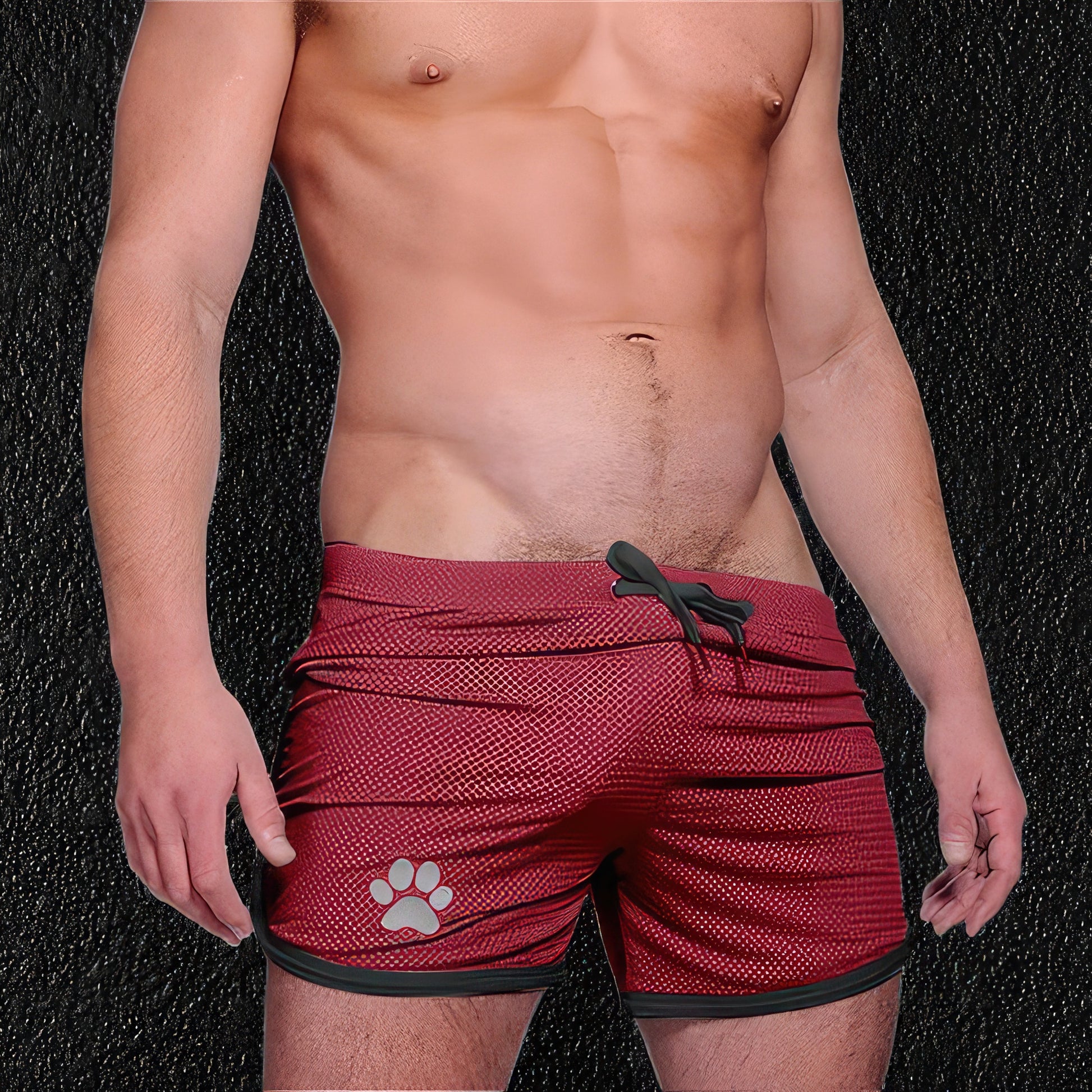 Love Me Love My Puppy Shorts - Red