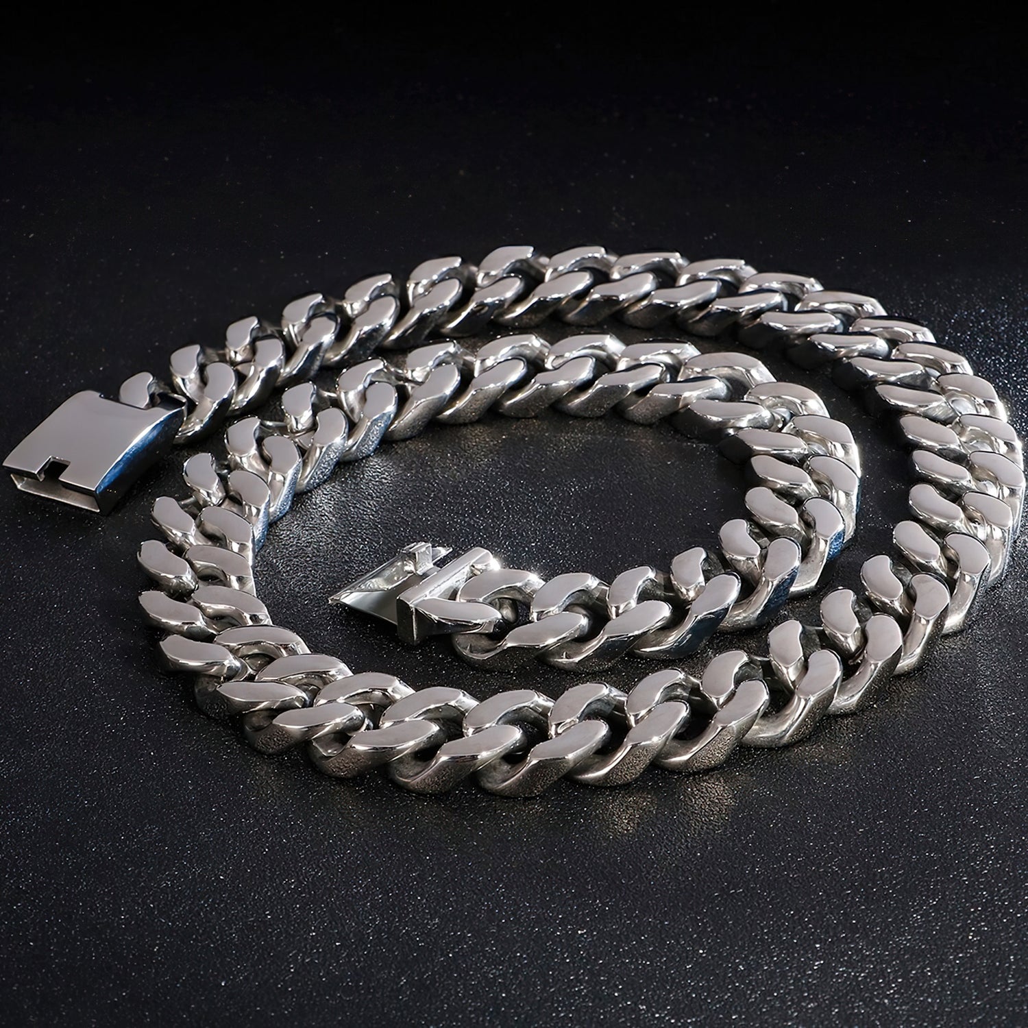 Heavy Stainless Steel Cuban Curb Link Chain Necklace