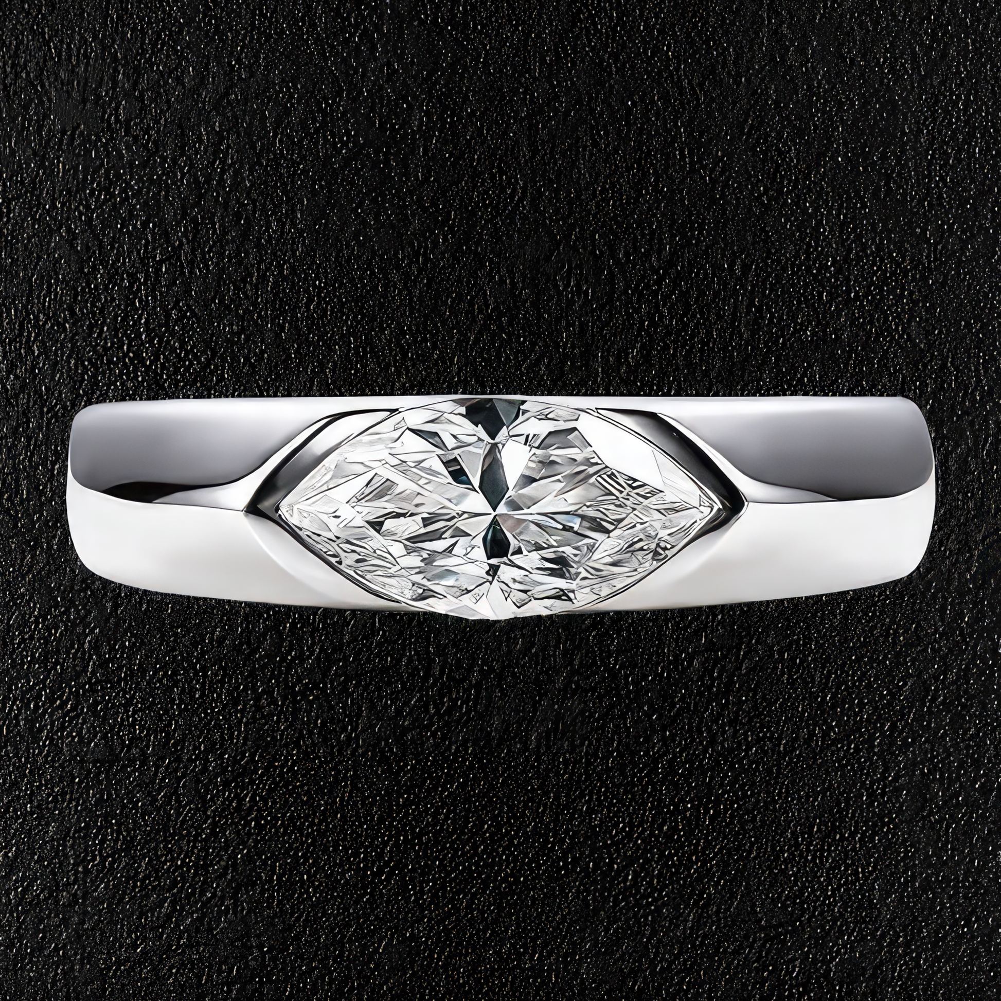 Modern Men's Moissanite Ring