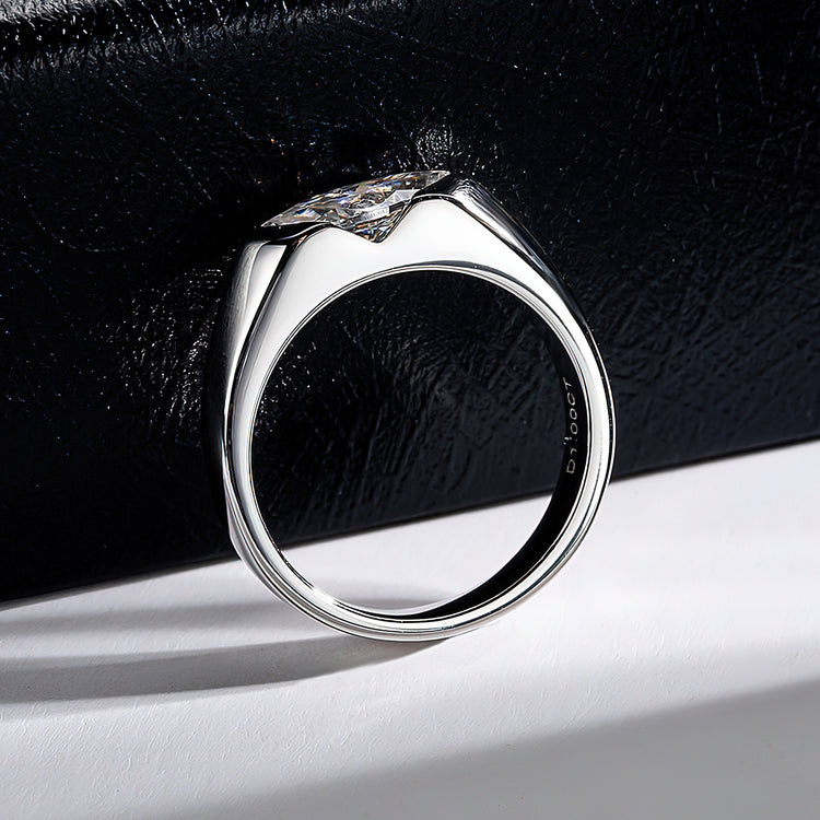Modern Marquise Moissanite Ring