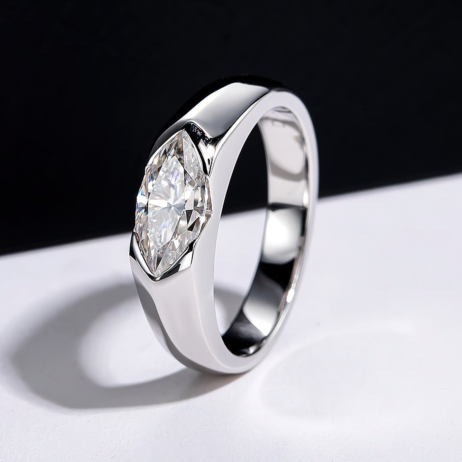 Designer Marquise Moissanite Ring