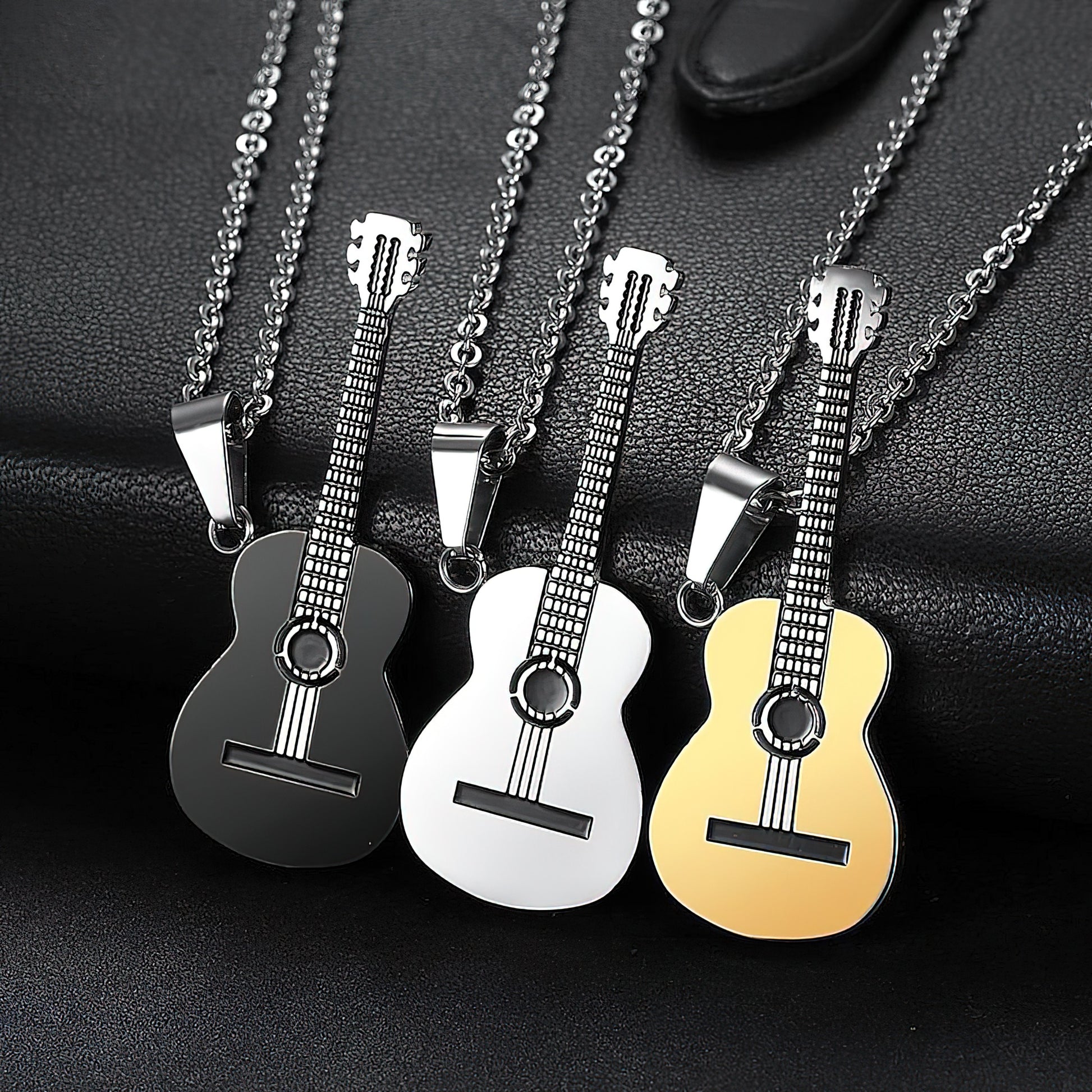 Acoustic Guitar Men's Pendant Necklace