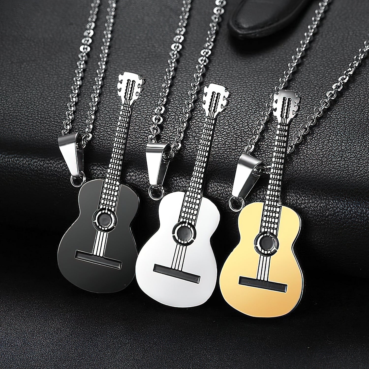 Acoustic Guitar Men's Pendant Necklace