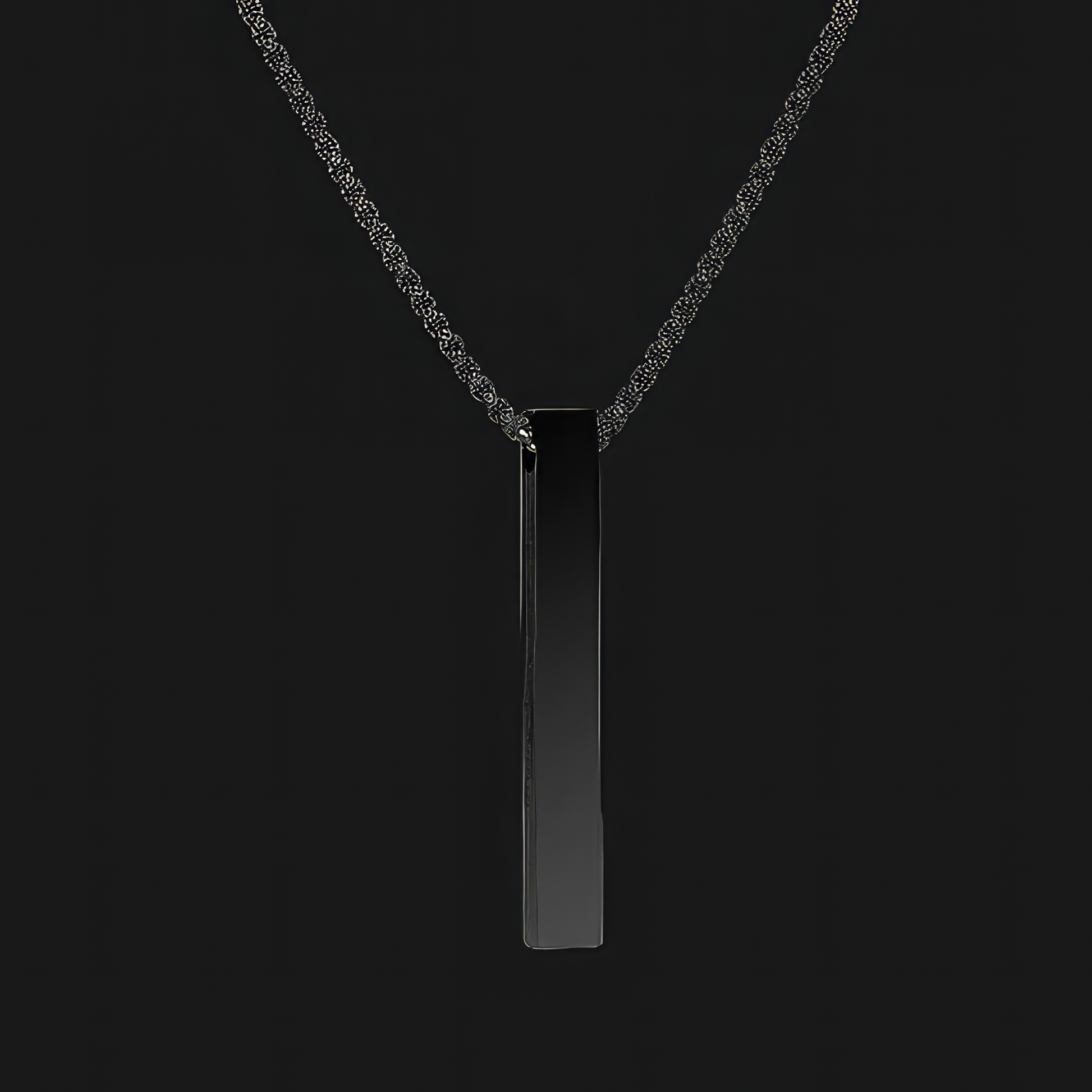 Black Rectangle Bar Pendant