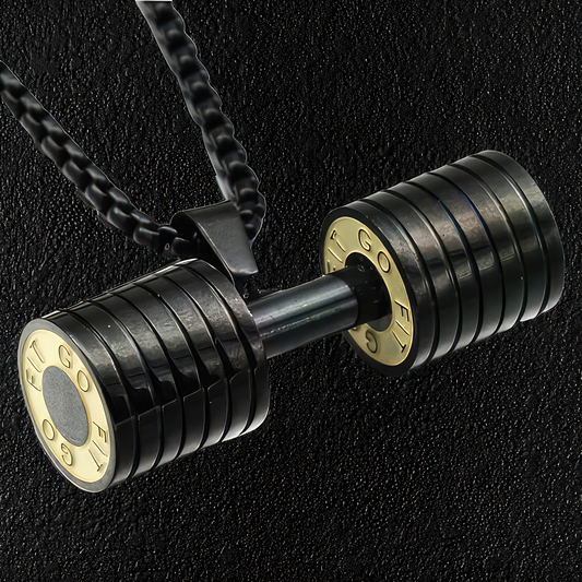 Gym Dumbbell Pendant & Necklace