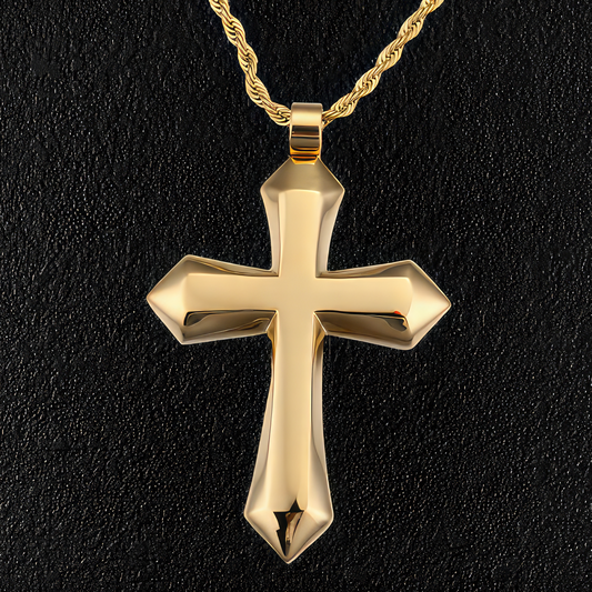 Gold Big Cross Pendant