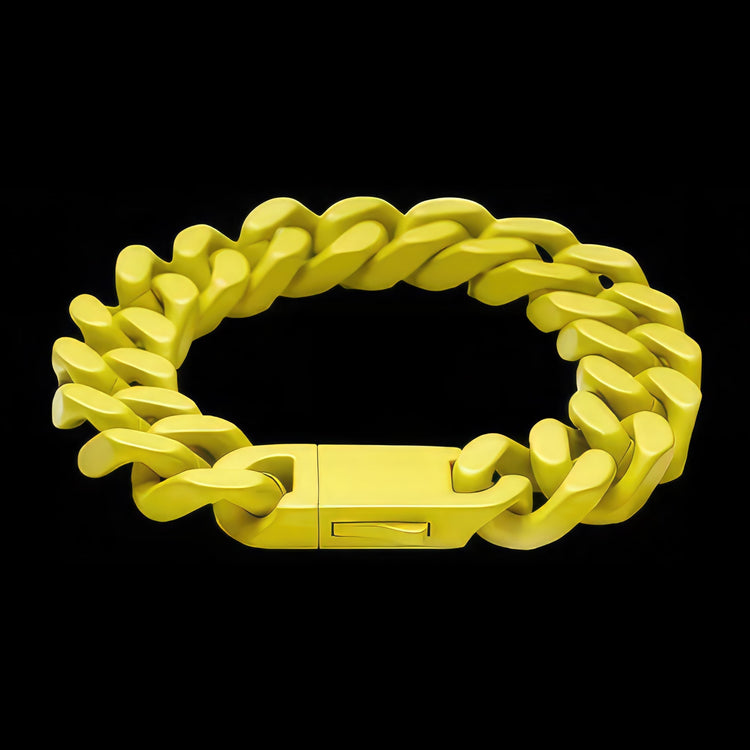Yellow Cuban Chain Link Bracelet