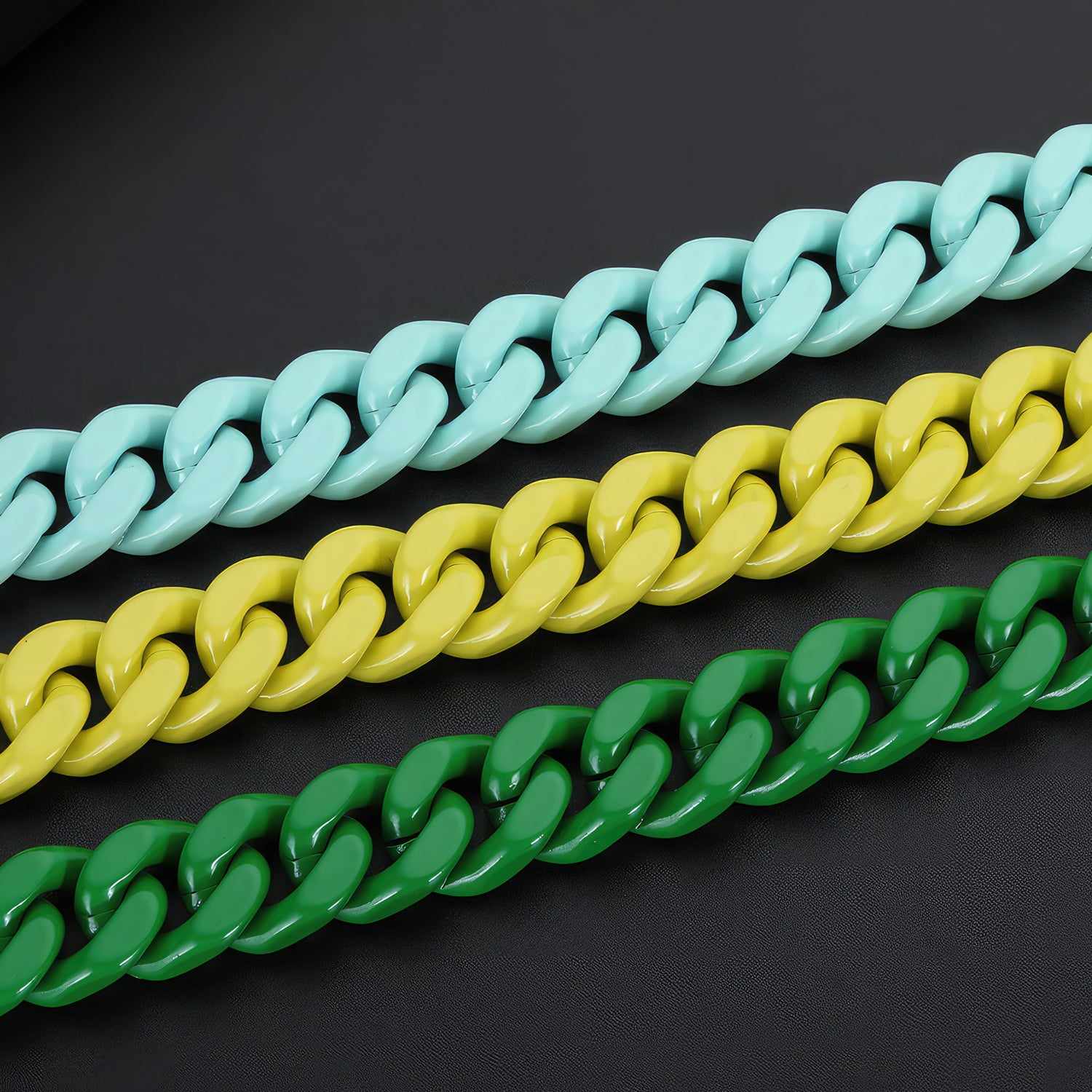 Men's Colorful Cuban Chain Link Necklace