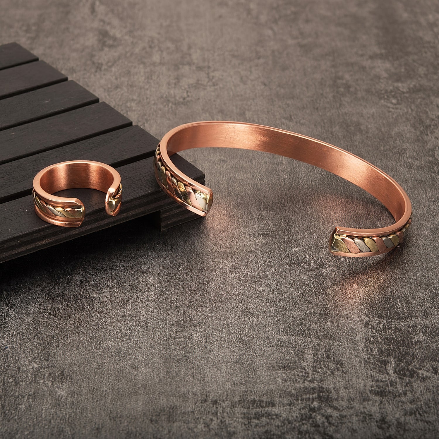 Copper Magnetic Bangle & Ring