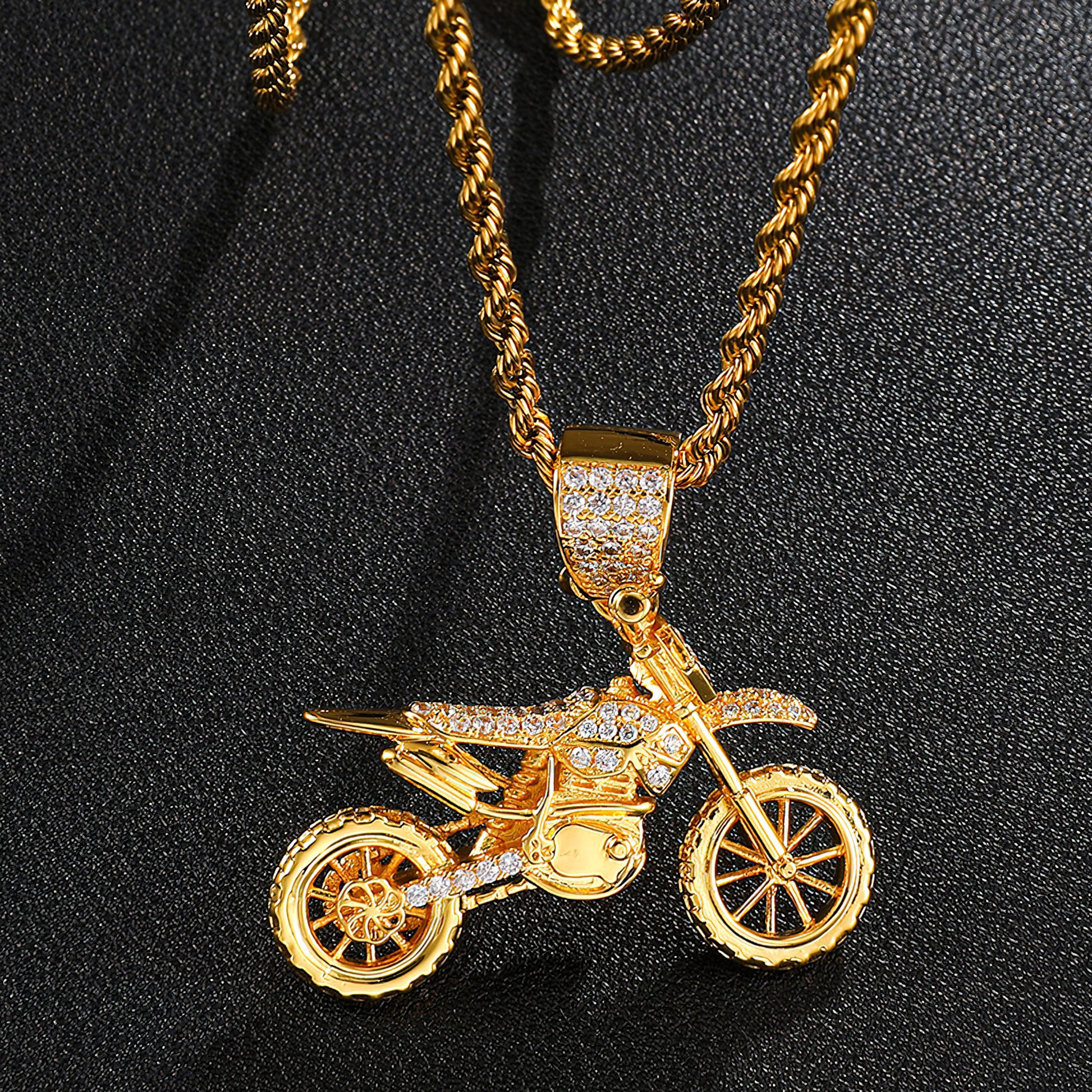 Dirt Biking Pendant Necklace