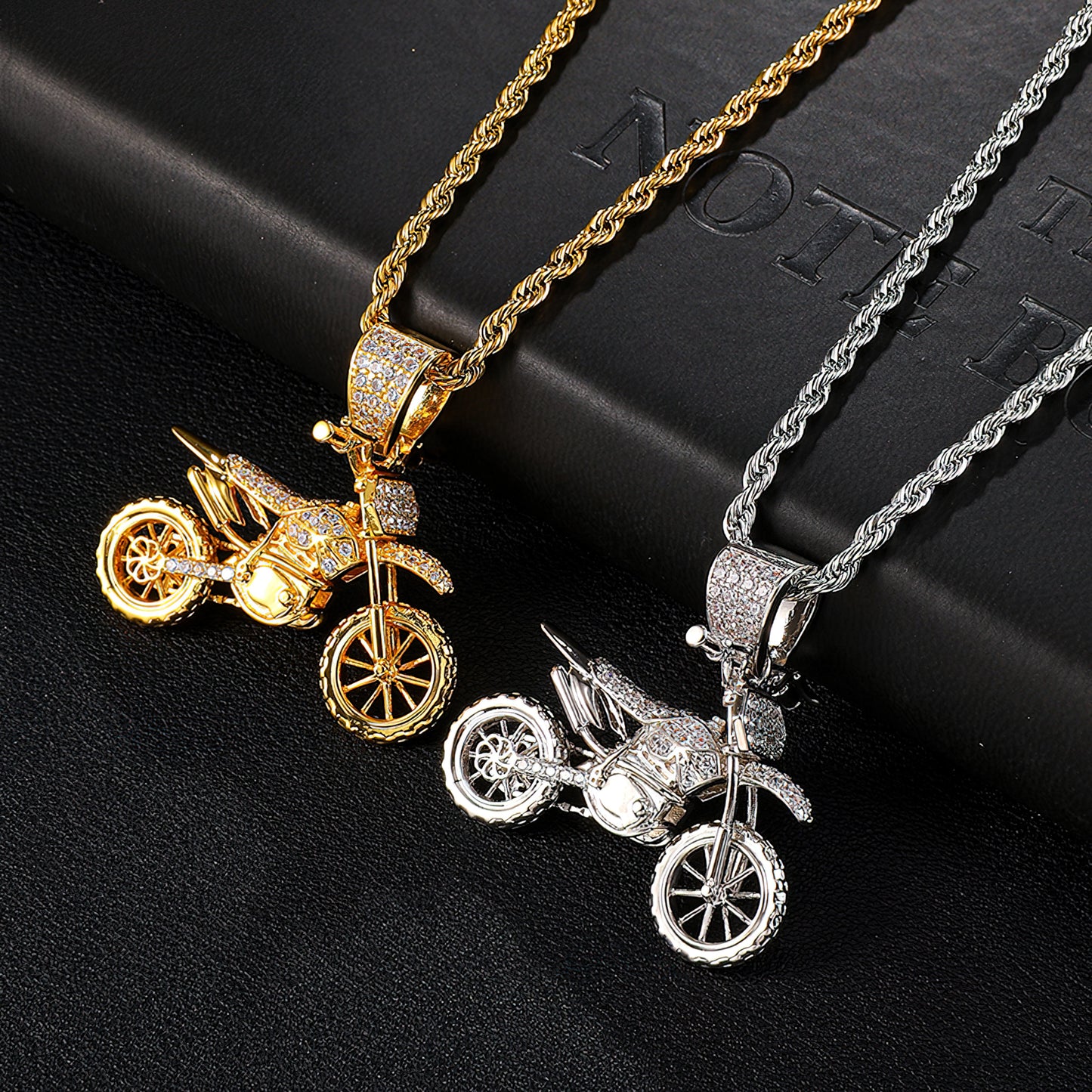 Trial Biking Pendant Necklace