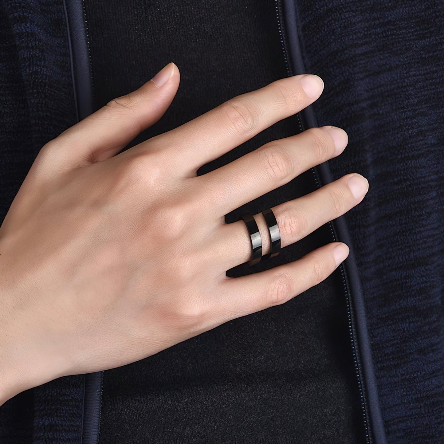 Minimalist Double Loop Ring