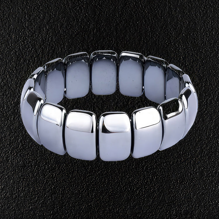 Men's Oblong Hematite Bracelet