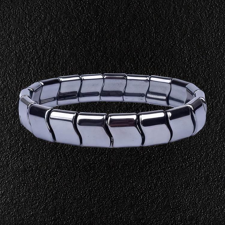 Men's Wave Hematite Bracelet