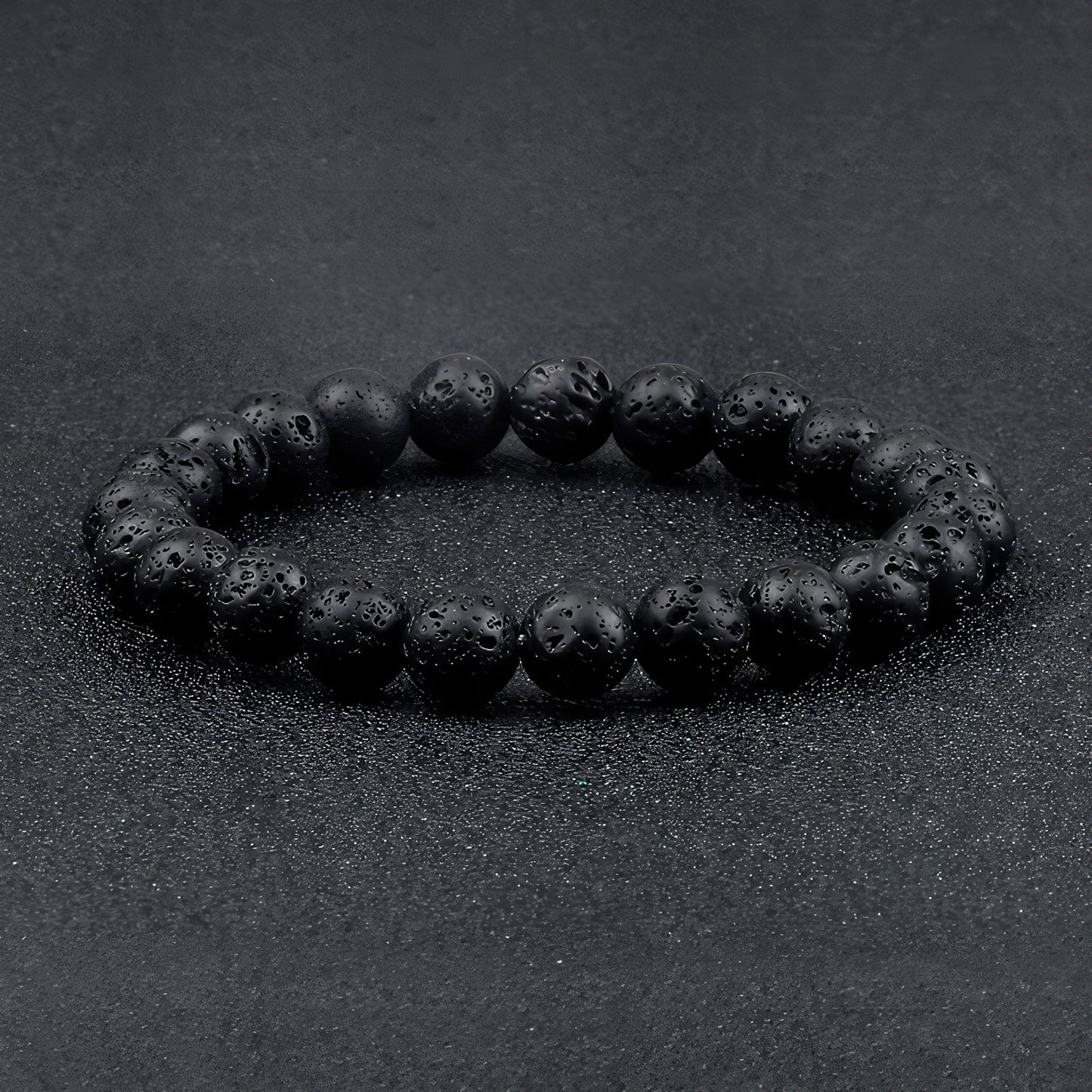 Volcanic  Lava Stone Bead Bracelet