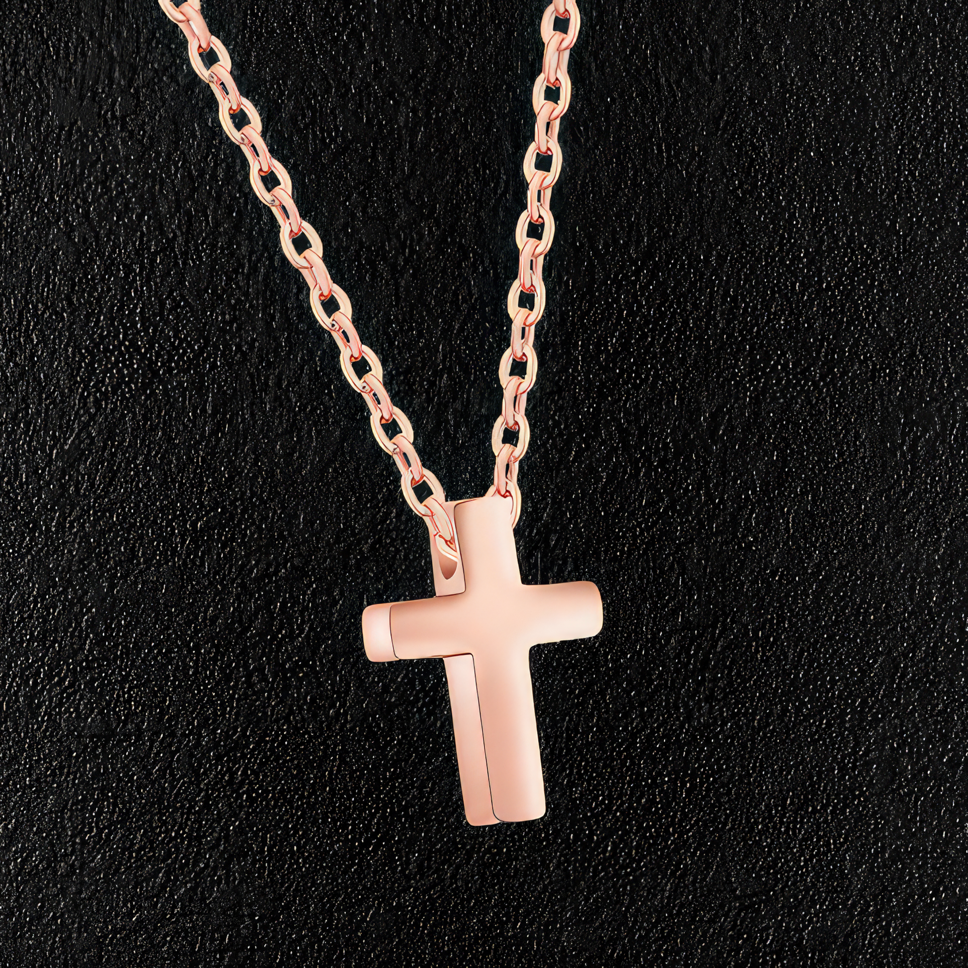 Men's Little Bronze Chunky Cross