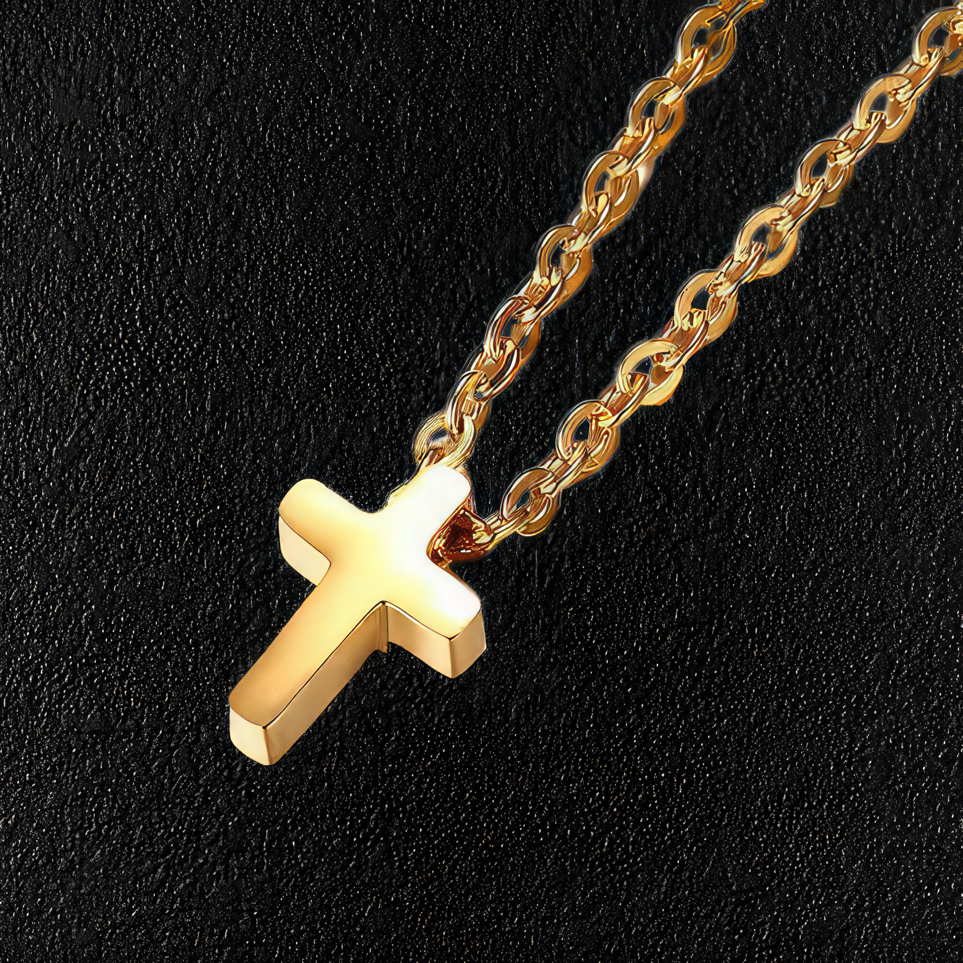 Men's Little Gold Chunky Cross