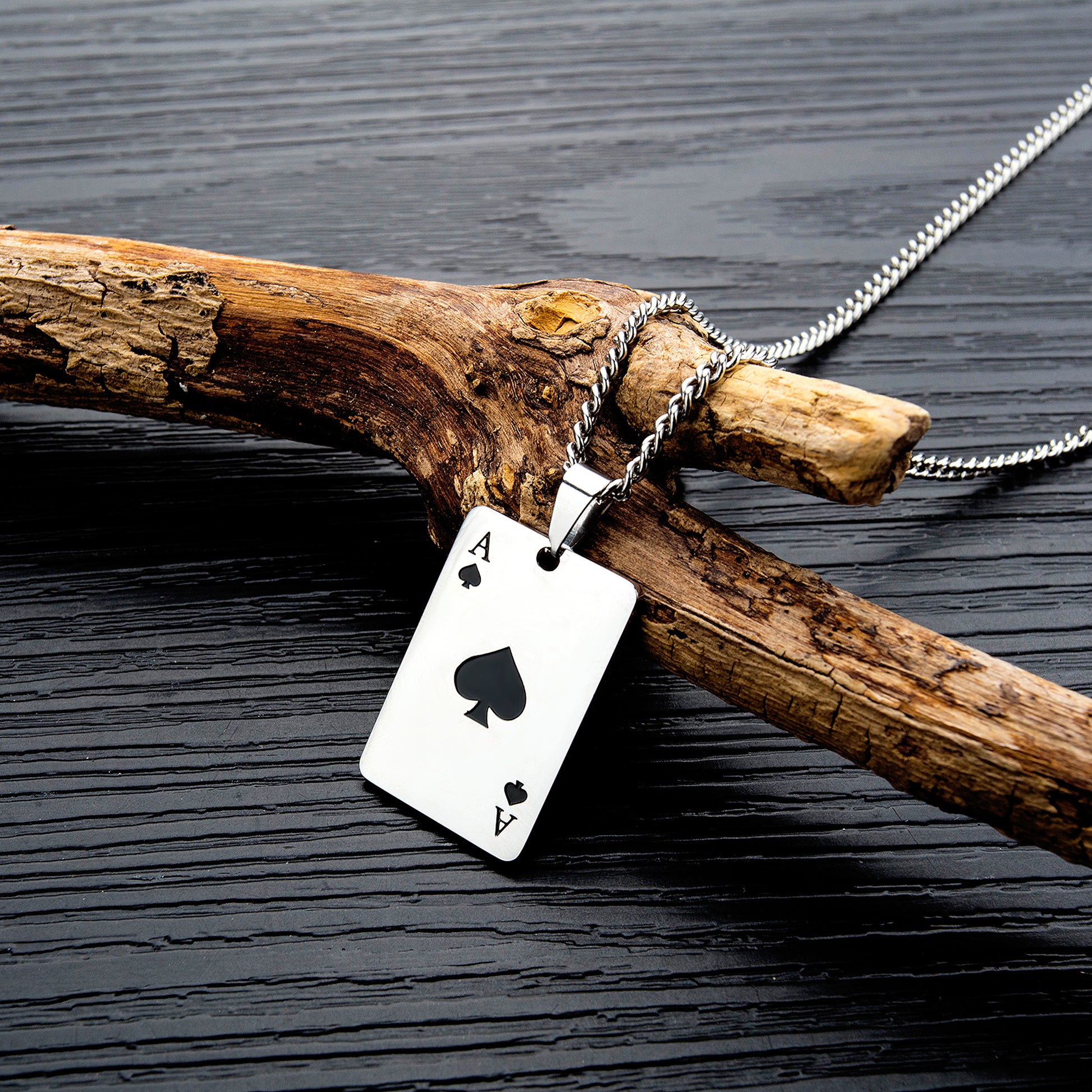 Lucky Poker Ace Pendant Necklace