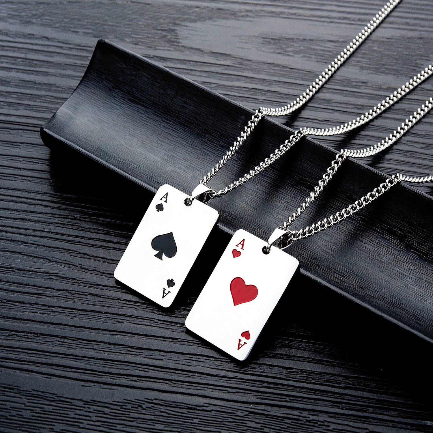 Men's Poker Pendant Necklace