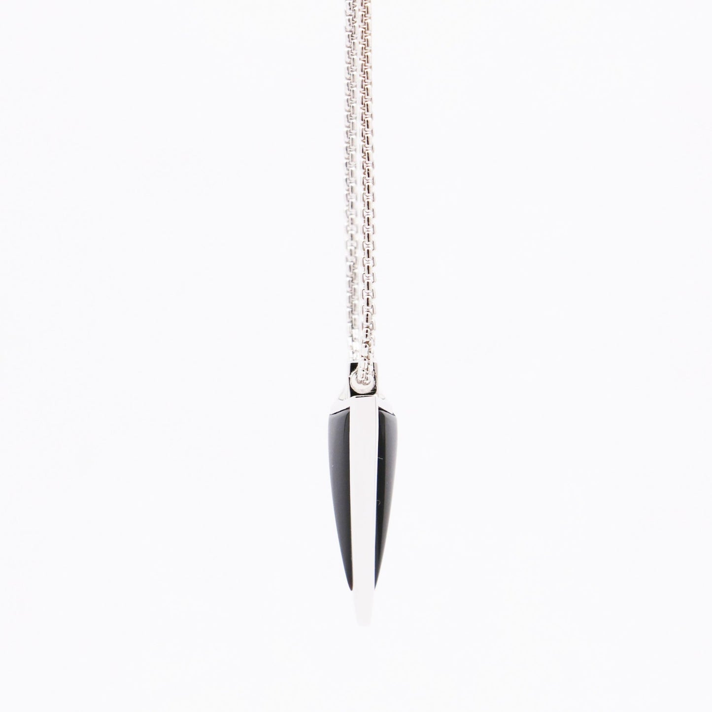 Sterling Silver & Black Onyx  Arrow Pendant