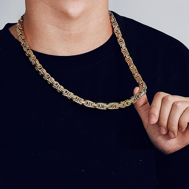 Byzantine style necklace for men