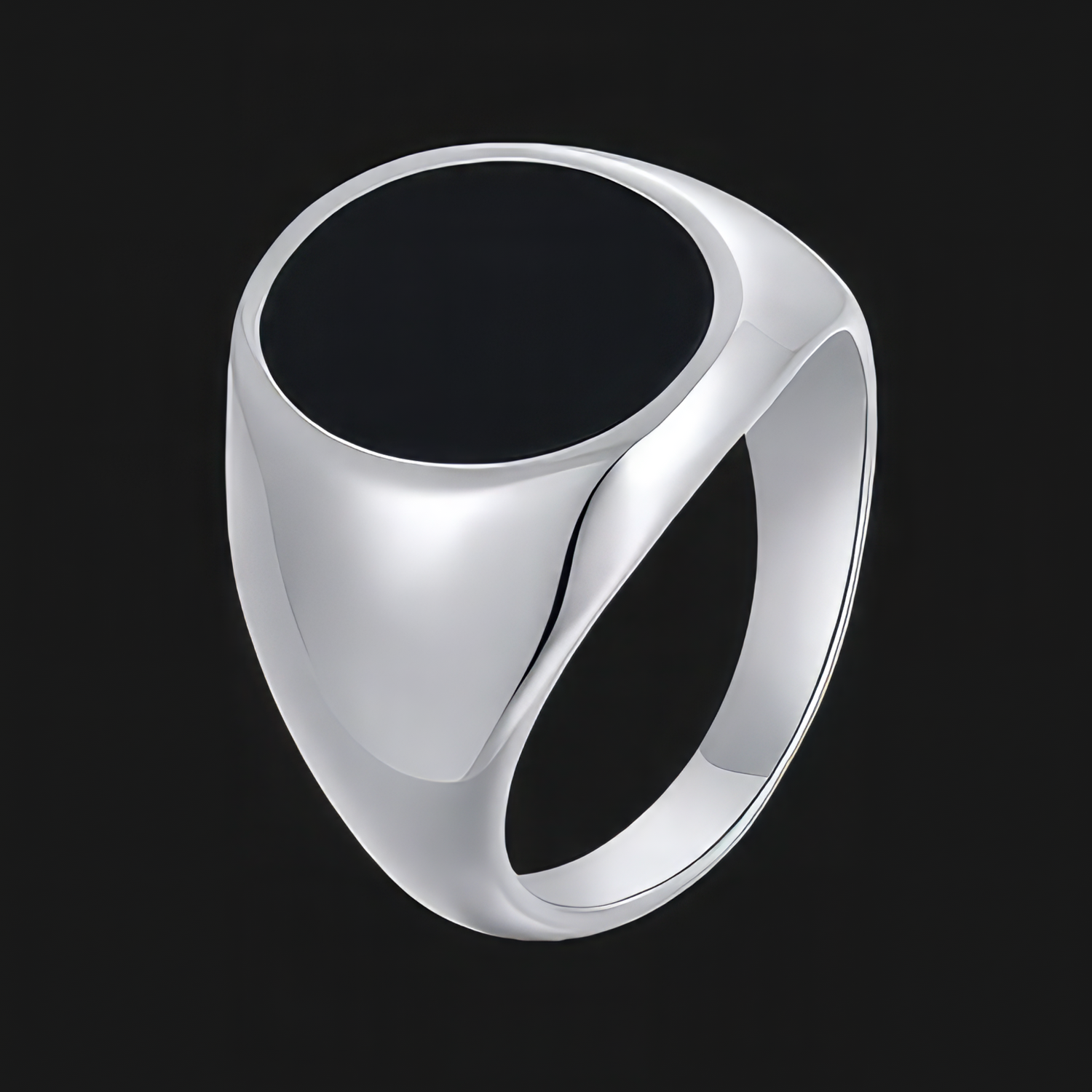 Oval Steel & Acrylic Ring