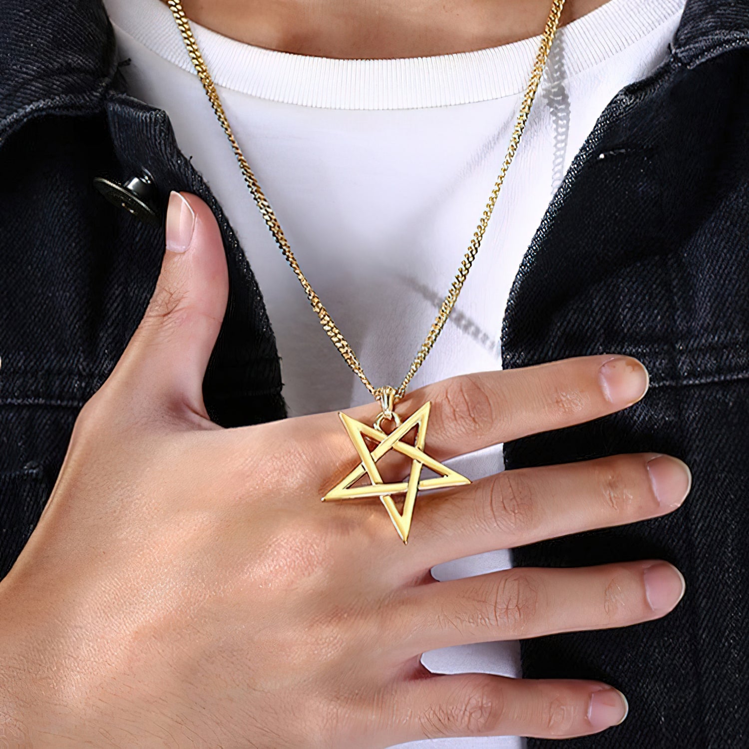 Pentagram Pendant Necklace For Men