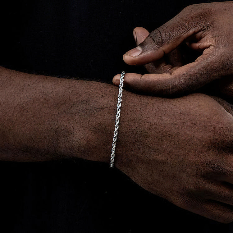 Men's Stainless Steel Rope Chain Bracelet