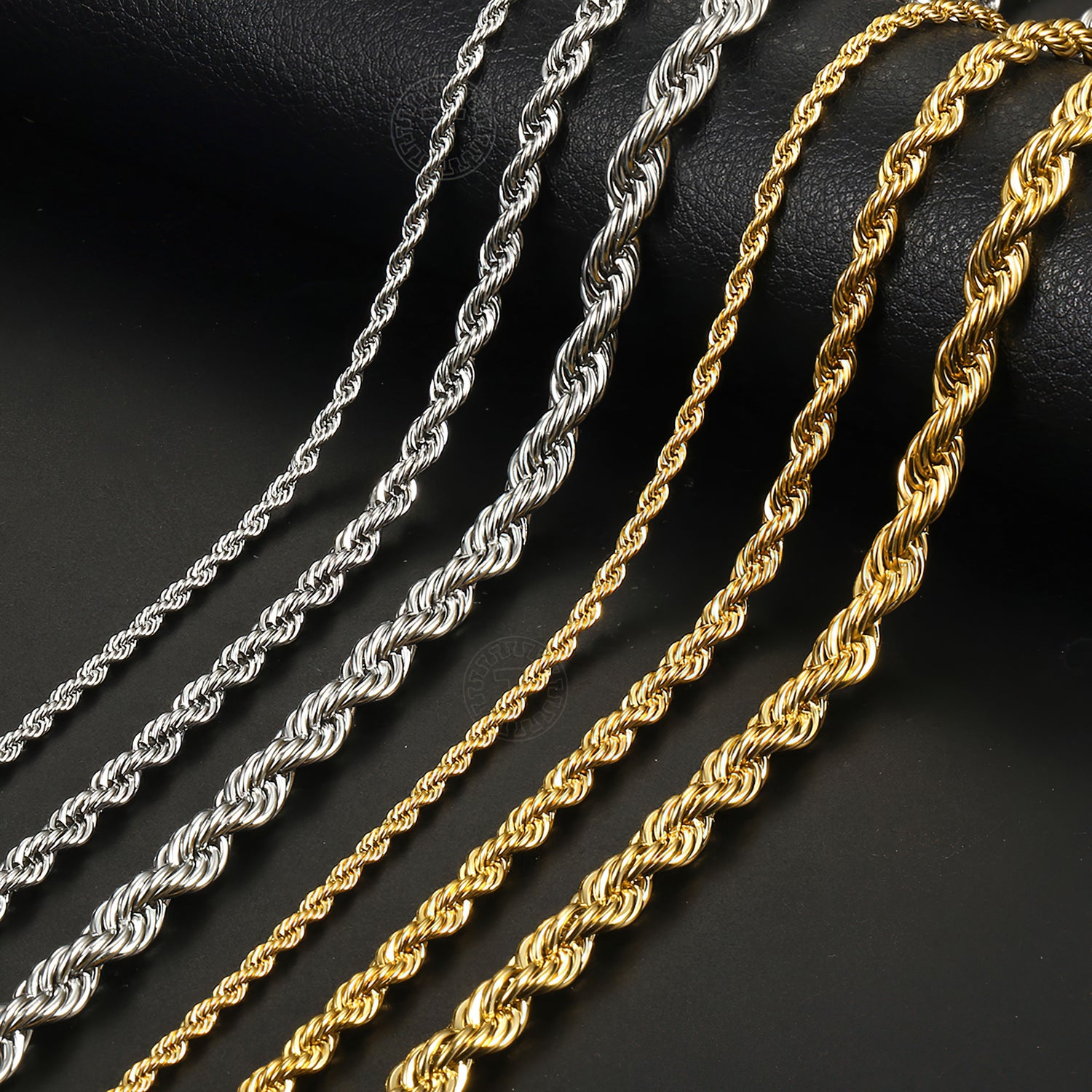 Men's Stainless Steel Rope Chain Necklace