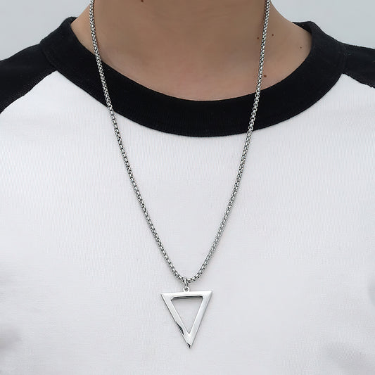 Men's Triangle Pendant Necklace