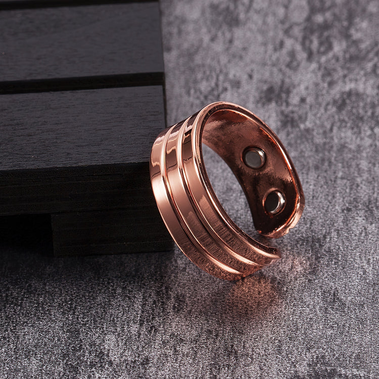 Men's Triple Banded Magnetic Copper Ring
