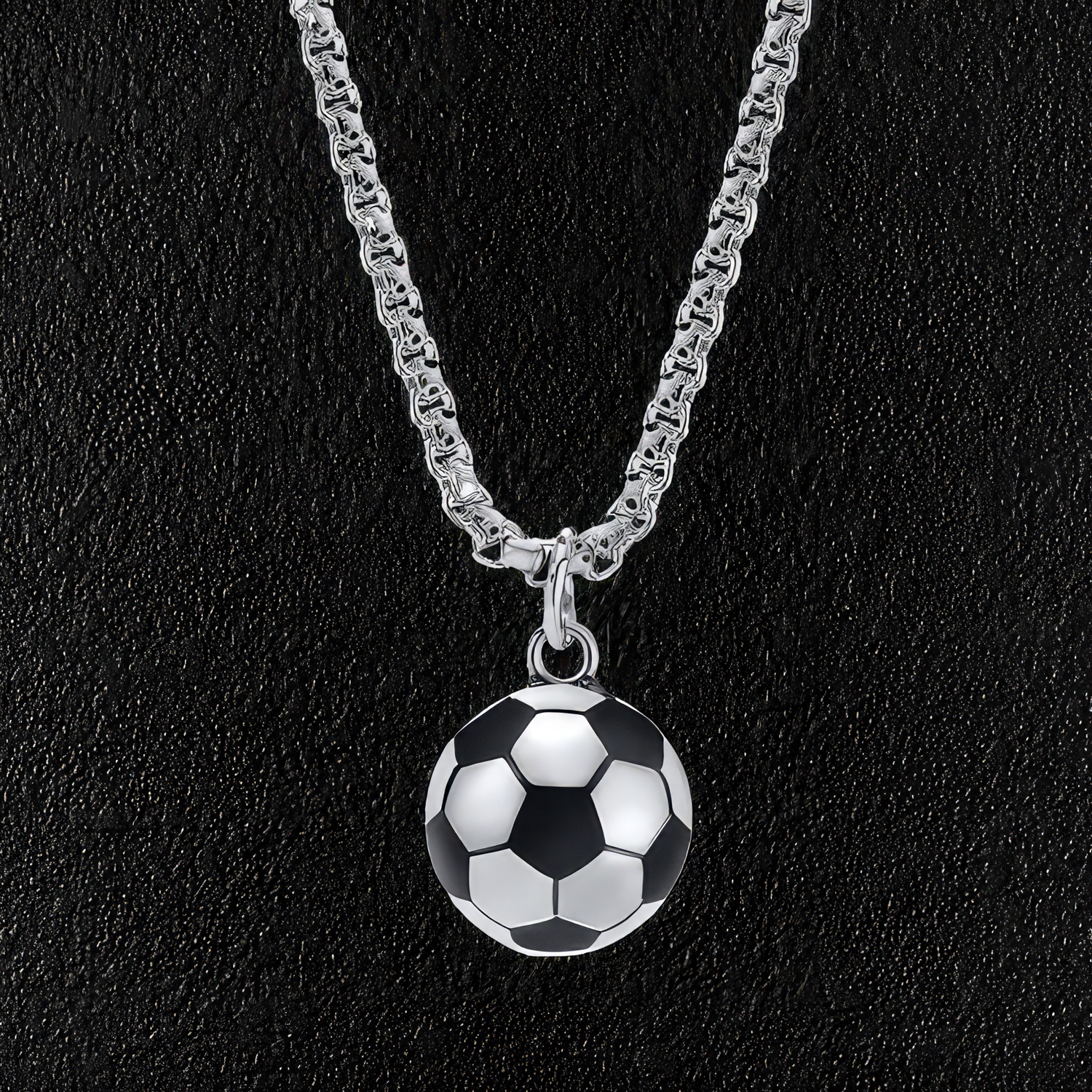 Soccer Ball Necklace Men Stainless Steel Wheat Rope Chain Sport Pendant  Soccer Gifts | Amazon.com