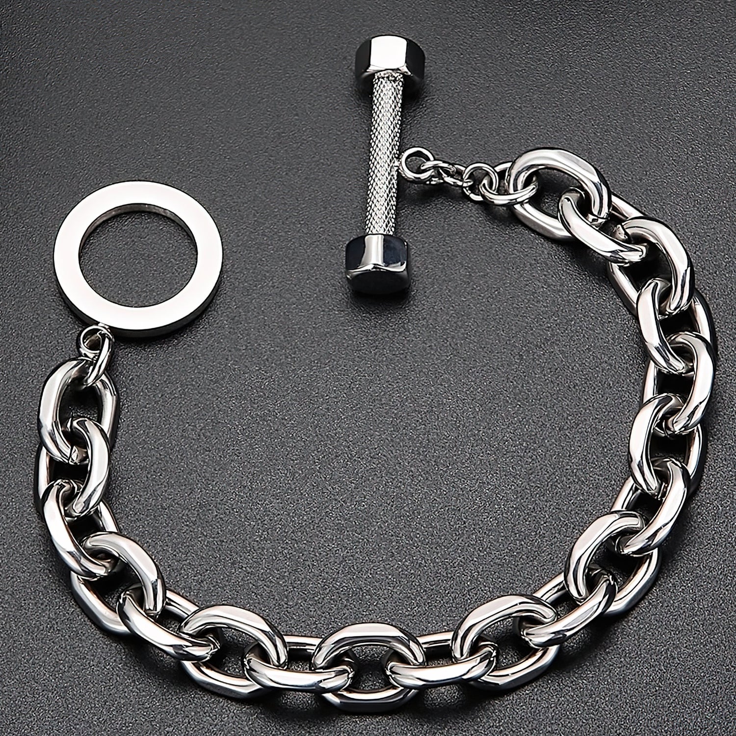 Solid Stainless Steel Chain Wristband