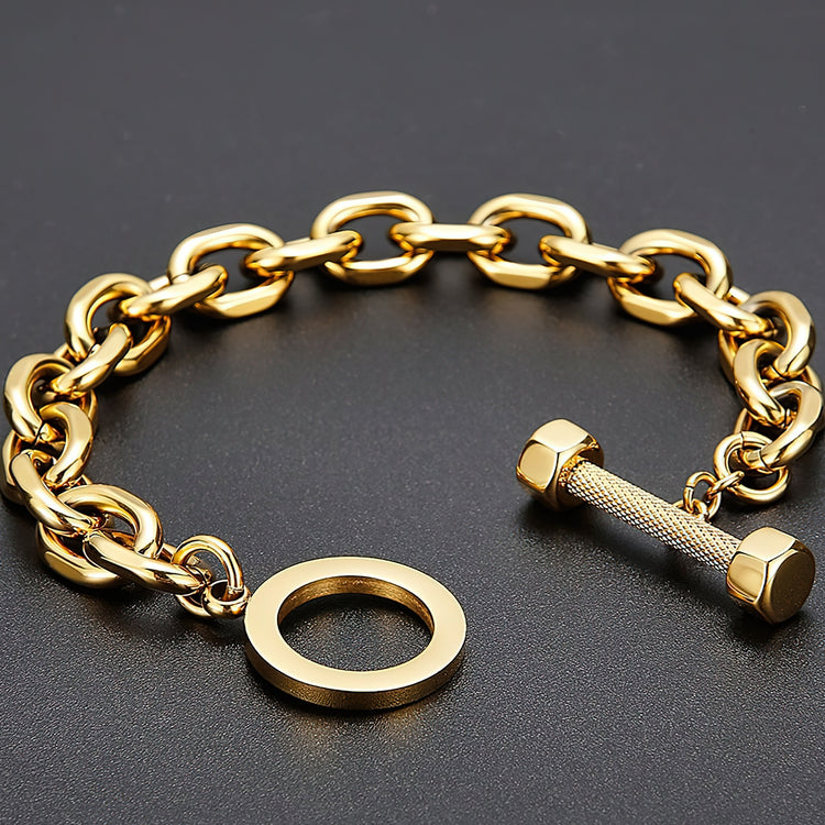 Solid Steel Chain Bracelet