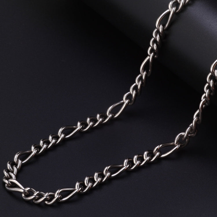 8/10/12/14mm Men's Titanium Steel Stainless Steel Double Button Six Sided  Grinding Necklace Thick Chain Cuba Chain-length:: 45cm/50cm/60cm/65cm/70cm  J | Fruugo BH