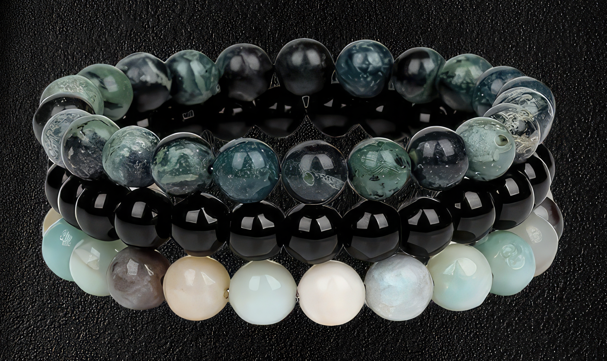 Kambaba stone - Black onyx - Amazonite